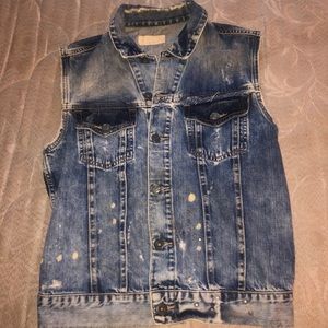 Men's Jean Jacket Vest Size Small